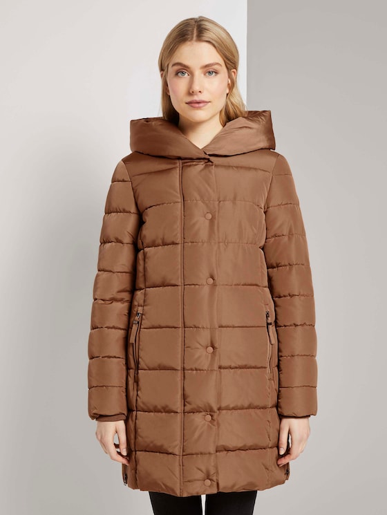 Puffermantel mit breitem Kapuzenkragen - Frauen - light chestnut Puffermantel mit breitem Kapuzenkragen - Frauen - light chestnut - 1 - TOM TAILOR