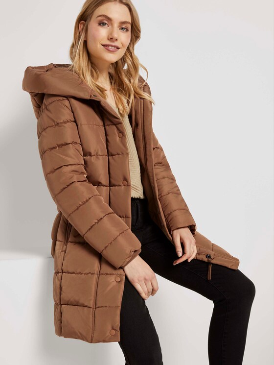 Puffermantel mit breitem Kapuzenkragen - Frauen - light chestnut Puffermantel mit breitem Kapuzenkragen - Frauen - light chestnut - 5 - TOM TAILOR