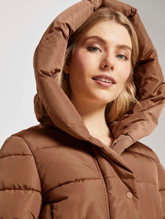 Puffermantel mit breitem Kapuzenkragen - Frauen - light chestnut Puffermantel mit breitem Kapuzenkragen - Frauen - light chestnut - 9 - TOM TAILOR