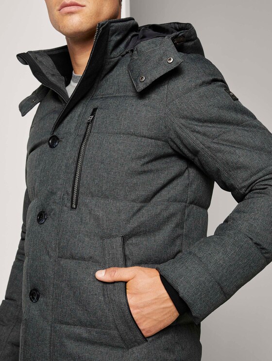 Pufferjacke mit abnehmbarer Kaupze - Männer - mid grey structure Pufferjacke mit abnehmbarer Kaupze - Männer - mid grey structure - 10 - TOM TAILOR