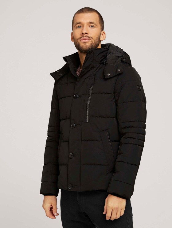 Pufferjacke mit abnehmbarer Kaupze - Männer - Black Pufferjacke mit abnehmbarer Kaupze - Männer - Black - 1 - TOM TAILOR