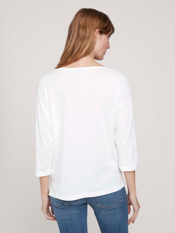Langarmshirt mit Bio-Baumwolle - Frauen - Whisper White Langarmshirt mit Bio-Baumwolle - Frauen - Whisper White - 2 - TOM TAILOR