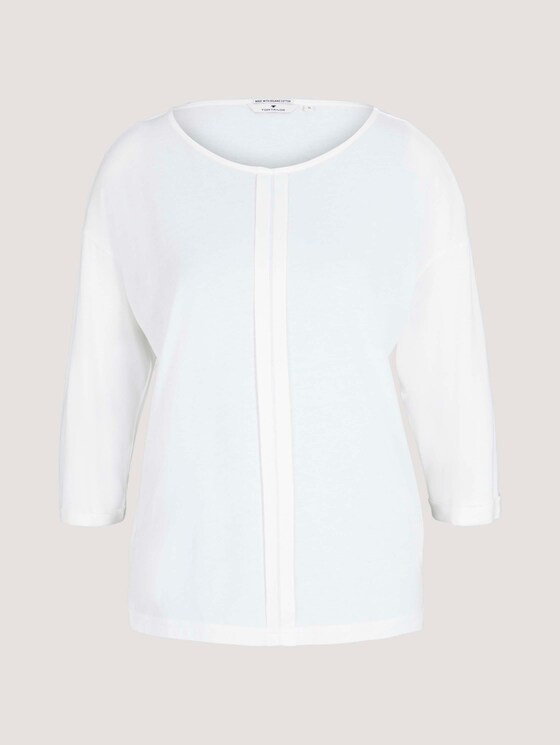 Langarmshirt mit Bio-Baumwolle - Frauen - Whisper White Langarmshirt mit Bio-Baumwolle - Frauen - Whisper White - 7 - TOM TAILOR