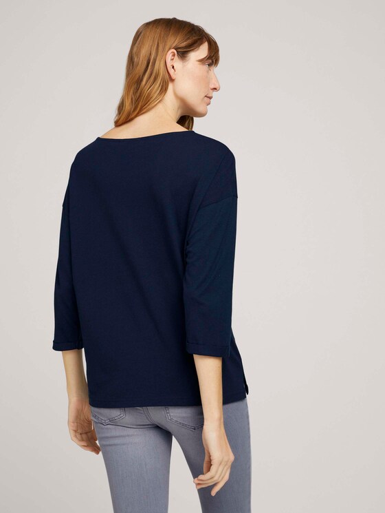 Langarmshirt mit Bio-Baumwolle - Frauen - Sky Captain Blue Langarmshirt mit Bio-Baumwolle - Frauen - Sky Captain Blue - 2 - TOM TAILOR