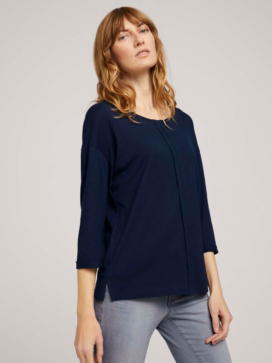 Langarmshirt mit Bio-Baumwolle - Frauen - Sky Captain Blue Langarmshirt mit Bio-Baumwolle - Frauen - Sky Captain Blue - 5 - TOM TAILOR