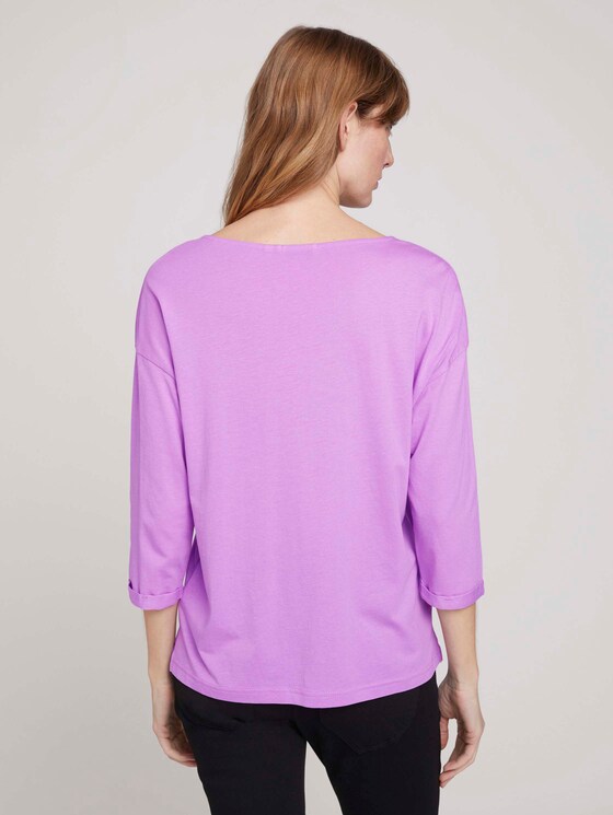Langarmshirt mit Bio-Baumwolle - Frauen - heather lilac Langarmshirt mit Bio-Baumwolle - Frauen - heather lilac - 2 - TOM TAILOR