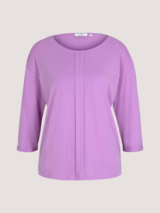 Langarmshirt mit Bio-Baumwolle - Frauen - heather lilac Langarmshirt mit Bio-Baumwolle - Frauen - heather lilac - 7 - TOM TAILOR