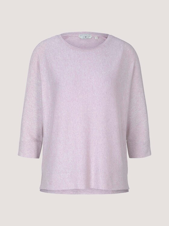 3/4 Arm Shirt mit LENZING™ ECOVERO™ - Frauen - heather lilac melange 3/4 Arm Shirt mit LENZING™ ECOVERO™ - Frauen - heather lilac melange - 7 - TOM TAILOR