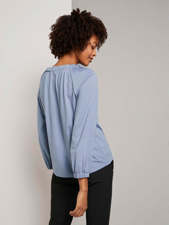 Blouse top met elastische mouwen - Vrouwen - fern blue Blouse top met elastische mouwen - Vrouwen - fern blue - 2 - Mine to five