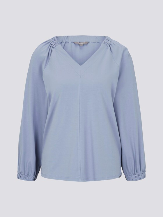 Blouse top met elastische mouwen - Vrouwen - fern blue Blouse top met elastische mouwen - Vrouwen - fern blue - 7 - Mine to five