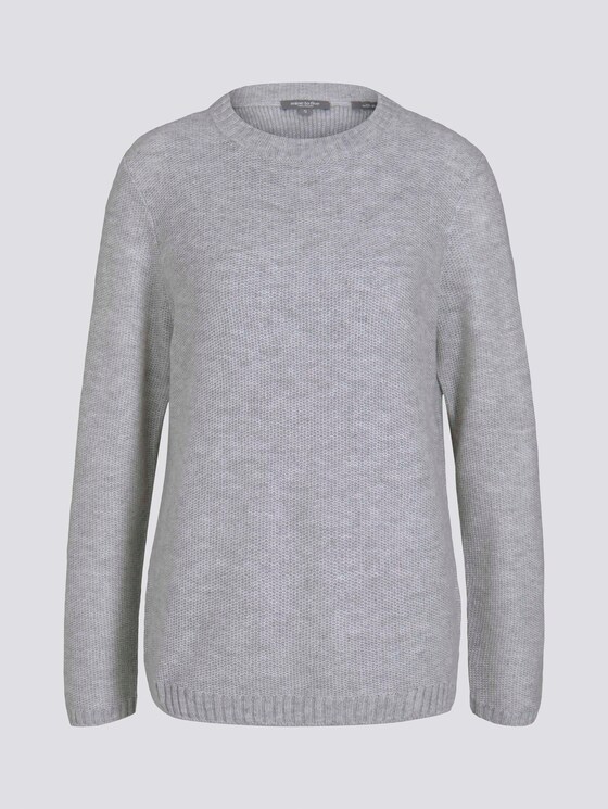 Zachte gebreide trui loose fit - Vrouwen - soft silver grey melange Zachte gebreide trui loose fit - Vrouwen - soft silver grey melange - 7 - Mine to five