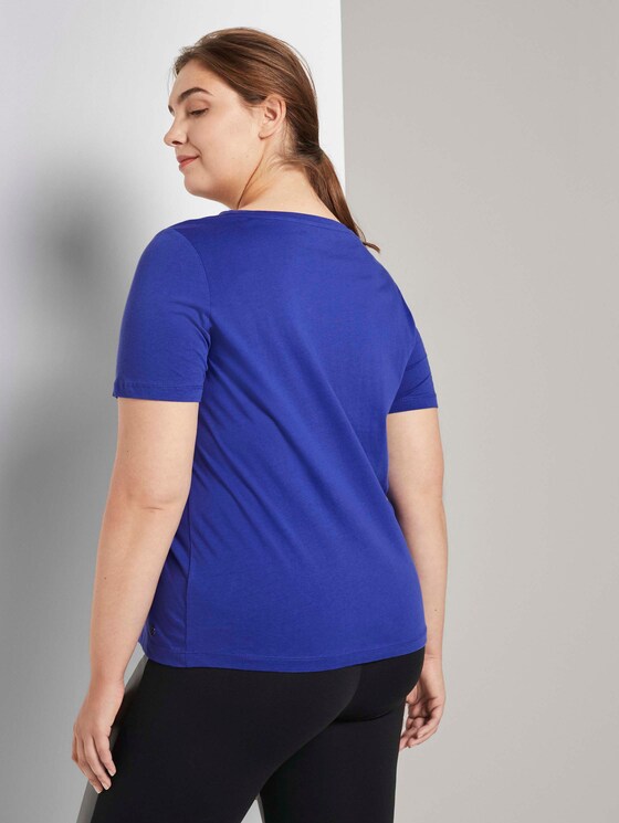 T-Shirt mit Pailletten-Applikation - Frauen - crest blue T-Shirt mit Pailletten-Applikation - Frauen - crest blue - 2 - My True Me