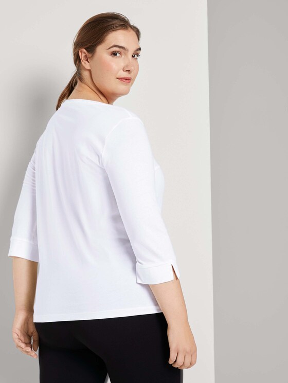 T-Shirt mit V-Ausschnitt - Frauen - Whisper White T-Shirt mit V-Ausschnitt - Frauen - Whisper White - 2 - My True Me