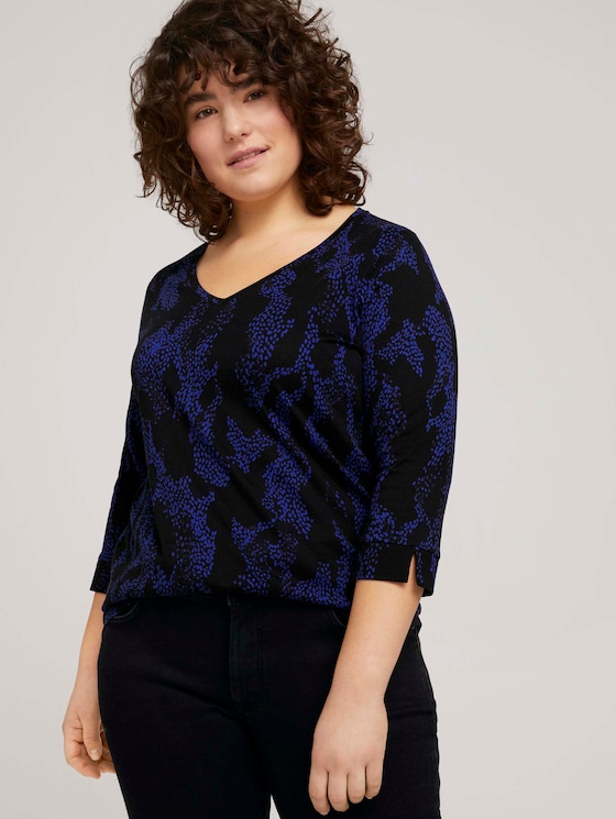 T-shirt met V-hals - Vrouwen - abstract dot pattern T-shirt met V-hals - Vrouwen - abstract dot pattern - 5 - My True Me