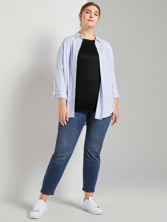 Shirt mit Ballonärmeln - Frauen - Deep Black Shirt mit Ballonärmeln - Frauen - Deep Black - 3 - My True Me
