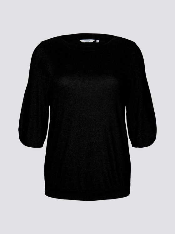 Shirt mit Ballonärmeln - Frauen - Deep Black Shirt mit Ballonärmeln - Frauen - Deep Black - 7 - My True Me