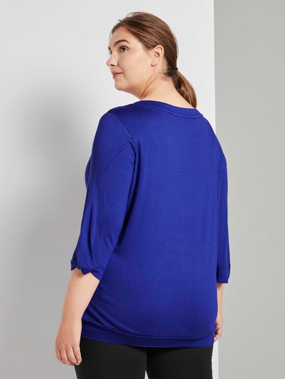 Shirt mit Ballonärmeln - Frauen - crest blue Shirt mit Ballonärmeln - Frauen - crest blue - 2 - My True Me
