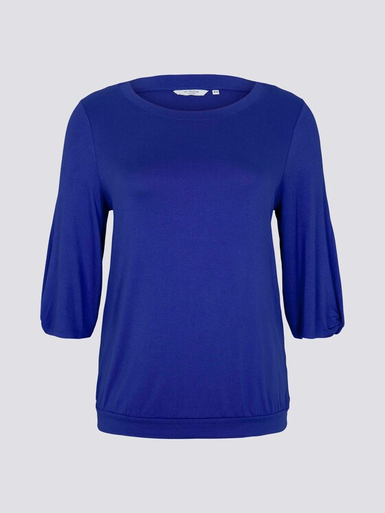 Shirt mit Ballonärmeln - Frauen - crest blue Shirt mit Ballonärmeln - Frauen - crest blue - 7 - My True Me