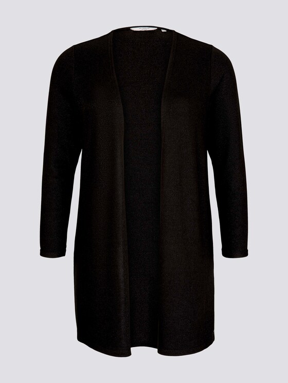 Shirt Cardigan mit Seitenschlitzen - Frauen - Deep Black Shirt Cardigan mit Seitenschlitzen - Frauen - Deep Black - 7 - My True Me