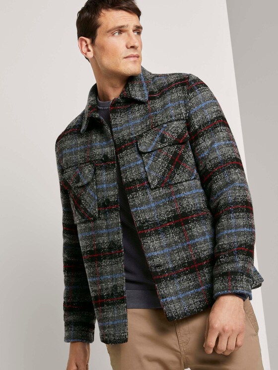 Hemdjacke mit Steppfutter - Männer - blue grey check Hemdjacke mit Steppfutter - Männer - blue grey check - 5 - TOM TAILOR