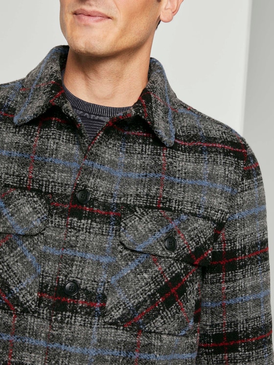 Hemdjacke mit Steppfutter - Männer - blue grey check Hemdjacke mit Steppfutter - Männer - blue grey check - 9 - TOM TAILOR