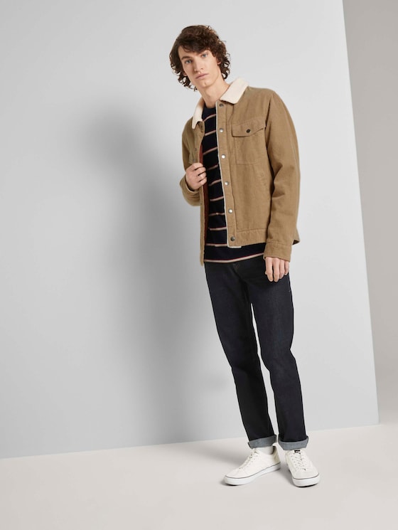 T-Shirt mit Streifenmuster - Männer - navy tricolor yarn dye stripe T-Shirt mit Streifenmuster - Männer - navy tricolor yarn dye stripe - 3 - TOM TAILOR Denim