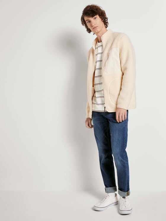 T-Shirt mit Streifenmuster - Männer - white tricolor yarn dye stripe T-Shirt mit Streifenmuster - Männer - white tricolor yarn dye stripe - 3 - TOM TAILOR Denim