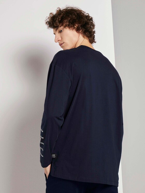 Langarmshirt mit Textprint - Männer - Sky Captain Blue Langarmshirt mit Textprint - Männer - Sky Captain Blue - 2 - TOM TAILOR Denim