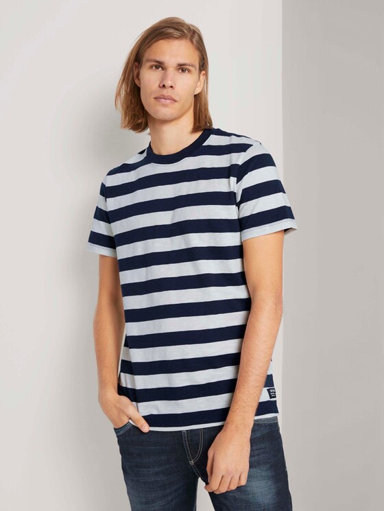 gestreiftes T-Shirt - Männer - navy regular yarn dye stripe gestreiftes T-Shirt - Männer - navy regular yarn dye stripe - 1 - TOM TAILOR Denim