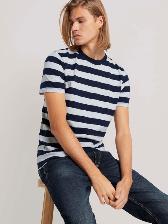 gestreiftes T-Shirt - Männer - navy regular yarn dye stripe gestreiftes T-Shirt - Männer - navy regular yarn dye stripe - 5 - TOM TAILOR Denim