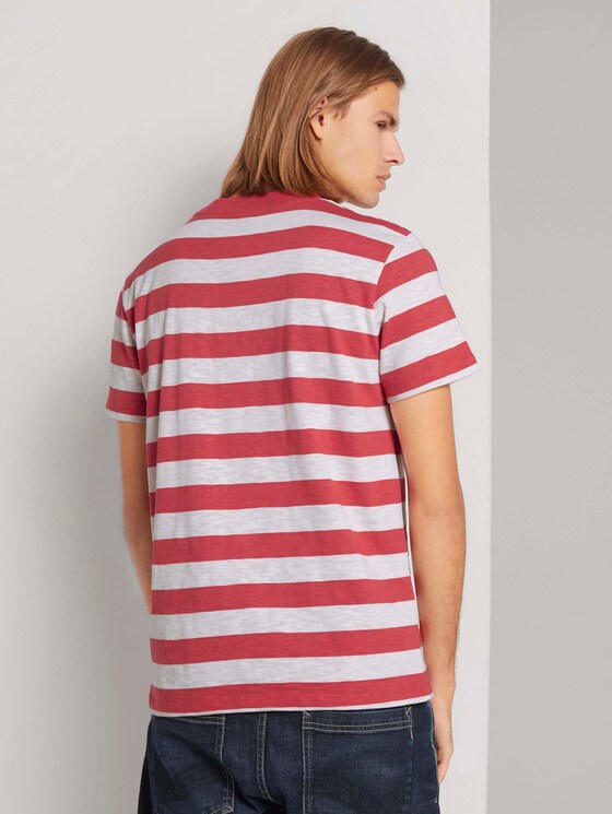 gestreiftes T-Shirt - Männer - red regular yarn dye stripe gestreiftes T-Shirt - Männer - red regular yarn dye stripe - 2 - TOM TAILOR Denim