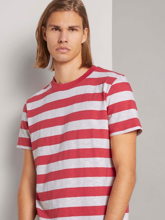 gestreiftes T-Shirt - Männer - red regular yarn dye stripe gestreiftes T-Shirt - Männer - red regular yarn dye stripe - 9 - TOM TAILOR Denim