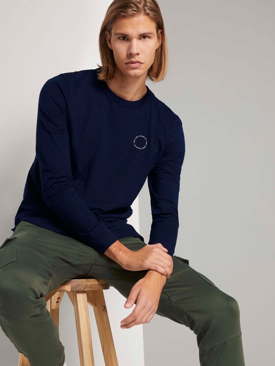 meliertes Langarmshirt - Männer - Sky Captain Blue meliertes Langarmshirt - Männer - Sky Captain Blue - 5 - TOM TAILOR Denim