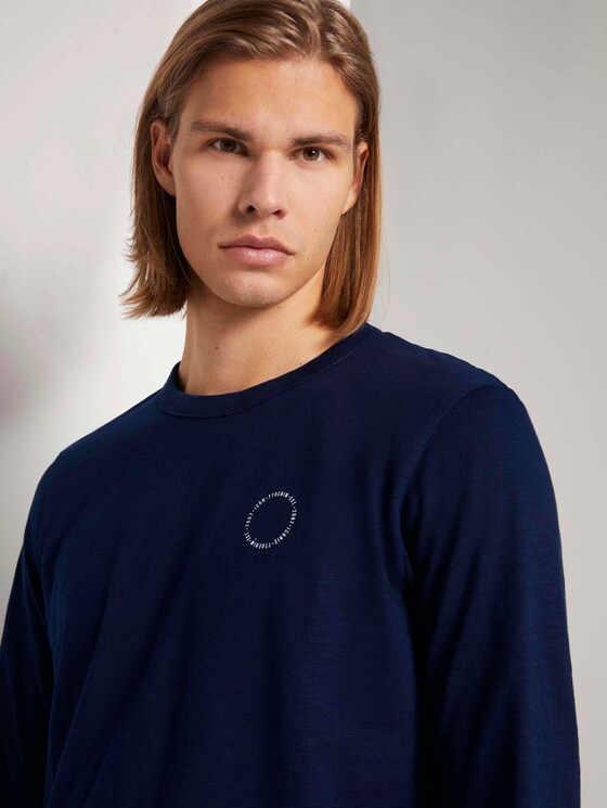 meliertes Langarmshirt - Männer - Sky Captain Blue meliertes Langarmshirt - Männer - Sky Captain Blue - 9 - TOM TAILOR Denim