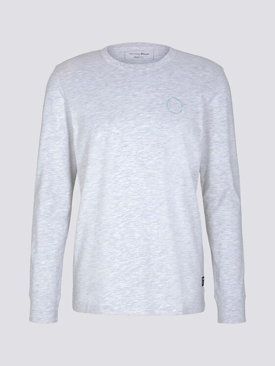 meliertes Langarmshirt - Männer - wool white melange meliertes Langarmshirt - Männer - wool white melange - 7 - TOM TAILOR Denim