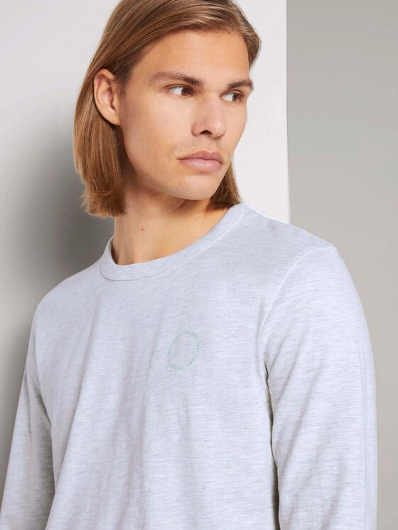 meliertes Langarmshirt - Männer - wool white melange meliertes Langarmshirt - Männer - wool white melange - 9 - TOM TAILOR Denim