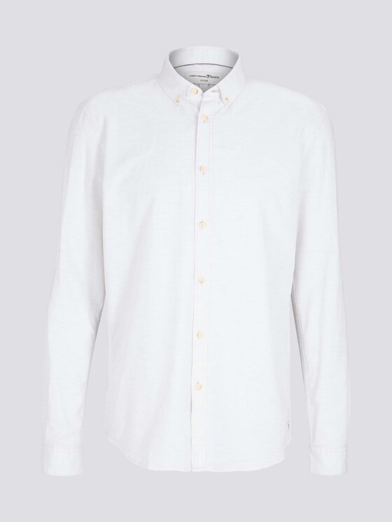 Meliertes Flanell Hemd - Männer - off white twill melange Meliertes Flanell Hemd - Männer - off white twill melange - 7 - TOM TAILOR Denim