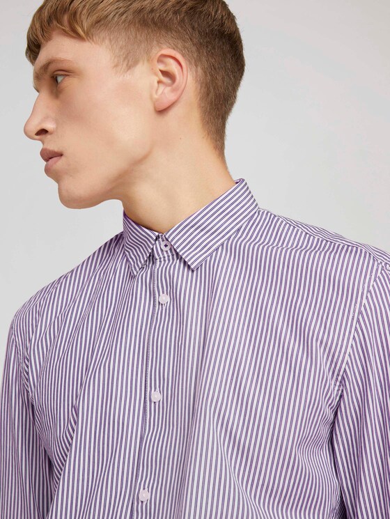 Gestreiftes Hemd - Männer - bordeaux white small stripe Gestreiftes Hemd - Männer - bordeaux white small stripe - 9 - TOM TAILOR Denim