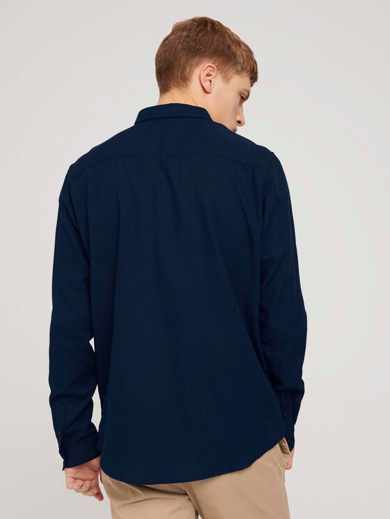 Fijn gestructureerd overhemd met biologisch katoen - Mannen - Sky Captain Blue Fijn gestructureerd overhemd met biologisch katoen - Mannen - Sky Captain Blue - 2 - TOM TAILOR Denim