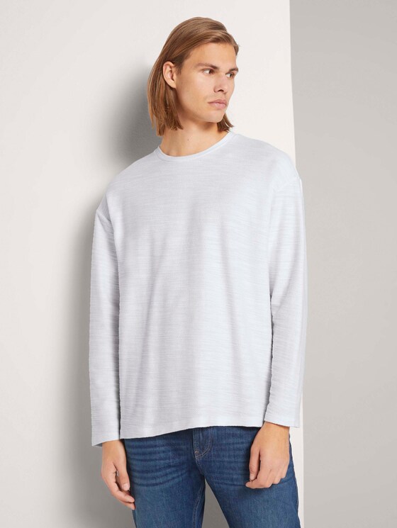 Basic Langarmshirt - Männer - Wool White Basic Langarmshirt - Männer - Wool White - 1 - TOM TAILOR Denim