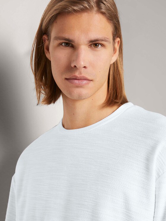 Basic Langarmshirt - Männer - Wool White Basic Langarmshirt - Männer - Wool White - 9 - TOM TAILOR Denim