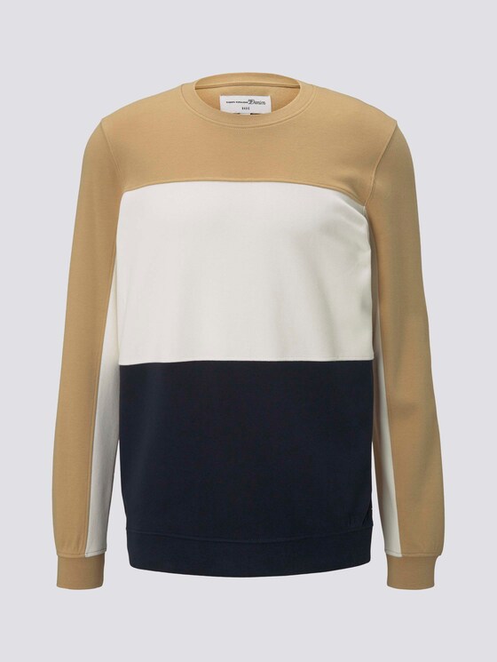 Sweatshirt im Colour Blocking - Männer - lark beige Sweatshirt im Colour Blocking - Männer - lark beige - 7 - TOM TAILOR Denim