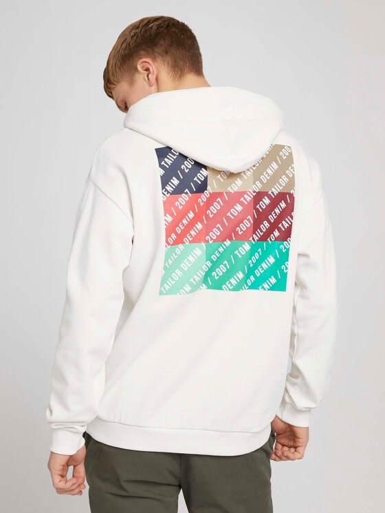 Hoodie mit Fotoprint - Männer - Wool White Hoodie mit Fotoprint - Männer - Wool White - 2 - TOM TAILOR Denim