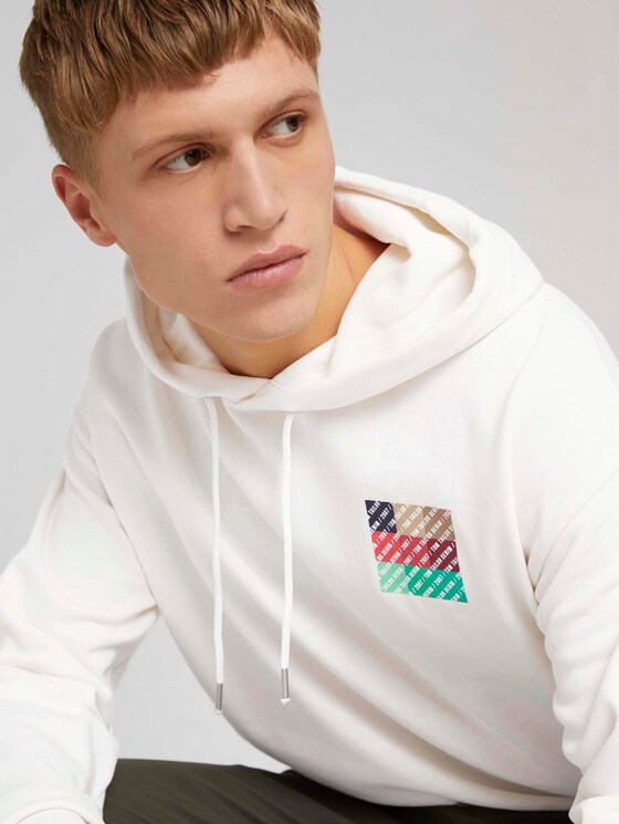 Hoodie mit Fotoprint - Männer - Wool White Hoodie mit Fotoprint - Männer - Wool White - 9 - TOM TAILOR Denim