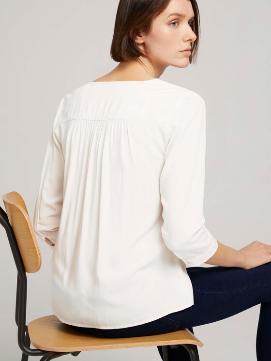Blouse met LENZING™ ECOVERO™ - Vrouwen - soft creme beige Blouse met LENZING™ ECOVERO™ - Vrouwen - soft creme beige - 10 - TOM TAILOR Denim