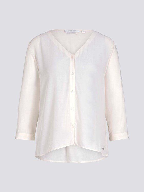 Blouse met LENZING™ ECOVERO™ - Vrouwen - soft creme beige Blouse met LENZING™ ECOVERO™ - Vrouwen - soft creme beige - 7 - TOM TAILOR Denim