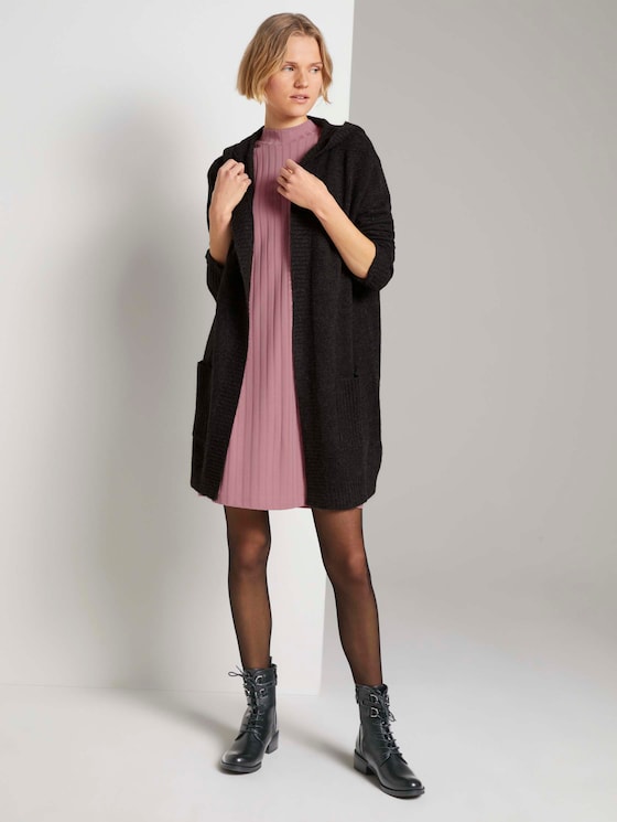 Kurzes Ripp Kleid mit Stehkragen - Frauen - cozy rose melange Kurzes Ripp Kleid mit Stehkragen - Frauen - cozy rose melange - 3 - TOM TAILOR Denim