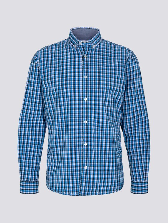 Karo Stretch Hemd - Männer - blue navy white check Karo Stretch Hemd - Männer - blue navy white check - 7 - TOM TAILOR