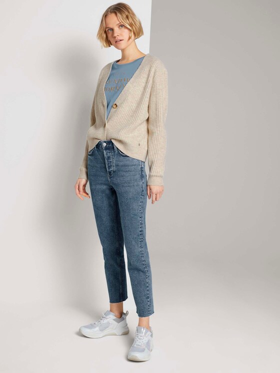 Besticktes T-Shirt mit Bio-Baumwolle - Frauen - soft mid blue Besticktes T-Shirt mit Bio-Baumwolle - Frauen - soft mid blue - 3 - TOM TAILOR Denim