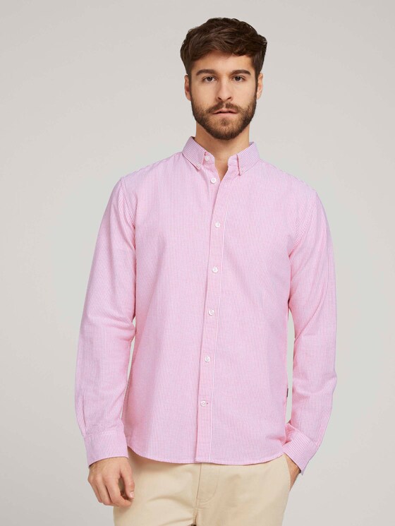 Gestreiftes Hemd - Männer - red white stripe Gestreiftes Hemd - Männer - red white stripe - 1 - TOM TAILOR